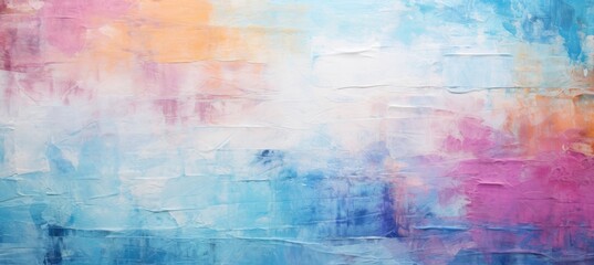 Obraz premium Abstract colorful brush paint on wall. Generative AI technology.