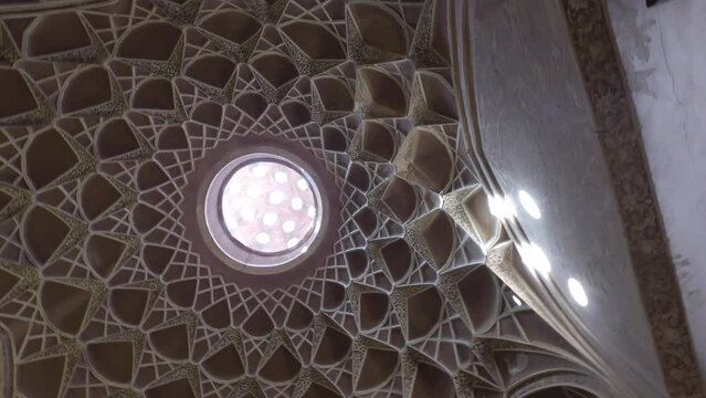 Sultan amir ahmad bathhouse ceiling Kashan Iran