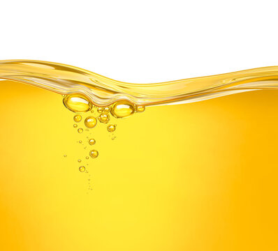 Oil liquid water with bubble.