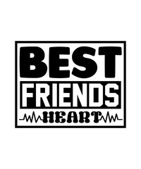 Best Friends Heart svg design