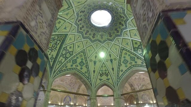 Sultan amir ahmad bathhouse ceiling Kashan Iran