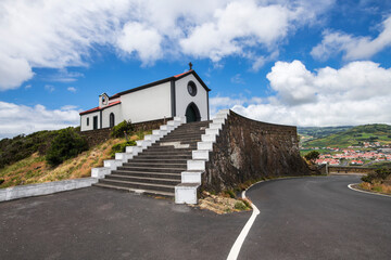 Chapel on the island of Faial / A church on Faial island, Azores, Portugal. - 629902855
