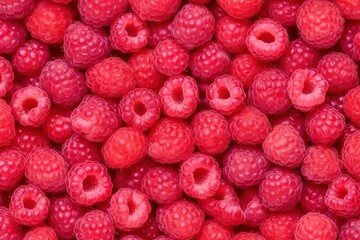 Fresh raspberry background. Texture raspberry berrie. Ai generative.