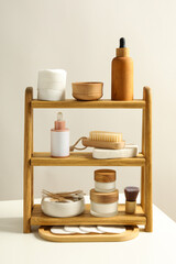 Self care concept, bamboo accessories for self care