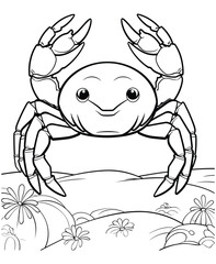 cute crab coloring pages