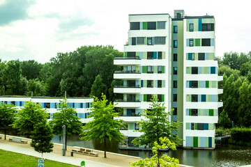 Building of the residential project Waterhouses in Hamburg