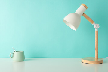 Enhance study efficiency with this side-view snapshot of a student's workplace, featuring white...