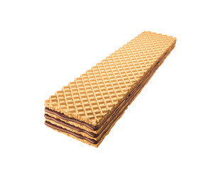 crispy Wafer with chocolate cream, Isolated on background. with clipping path 3d illustration.