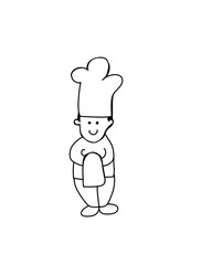 A cartoon chef cook in illustration