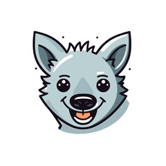 Hyena. Hyena hand-drawn comic illustration. Cute vector doodle style cartoon illustration.