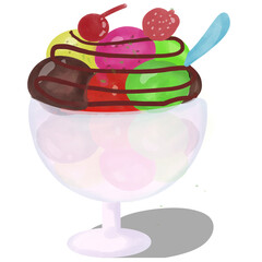 Rainbow ice-cream so tasty