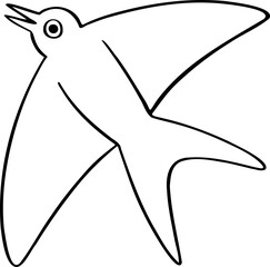 Obraz premium hand drawn bird illustration.