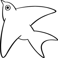 Obraz premium hand drawn bird illustration.