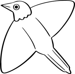 hand drawn bird illustration.