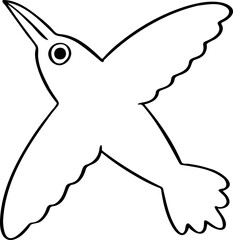 hand drawn bird illustration.