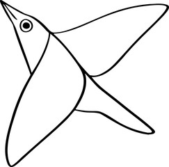 hand drawn bird illustration.