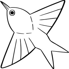 Obraz premium hand drawn bird illustration.