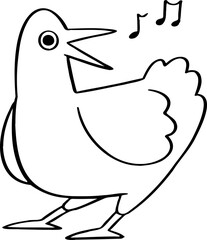 hand drawn bird illustration.