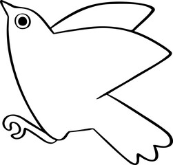 Obraz premium hand drawn bird illustration.