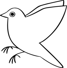 hand drawn bird illustration.