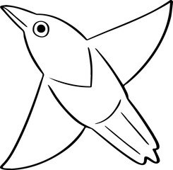 Obraz premium hand drawn bird illustration.