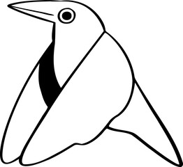 hand drawn bird illustration.