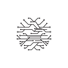 Circuit vector illustration design template