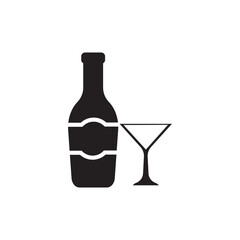 wine glass icon vector illustration template