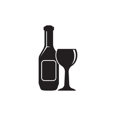 wine glass icon vector illustration template