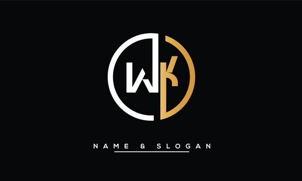 WK,  KW,  W,  K   Abstract  Letters  Logo  Monogram