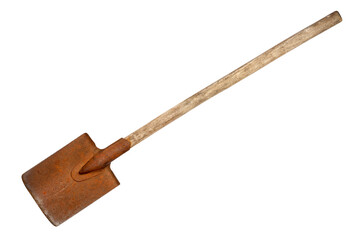 Shovel is isolated on a white background.