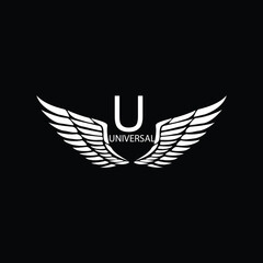 Wings U Logo - Vector logo template © Umer