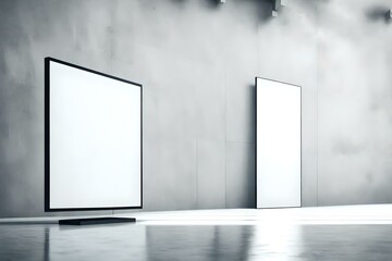 blank billboard on wall