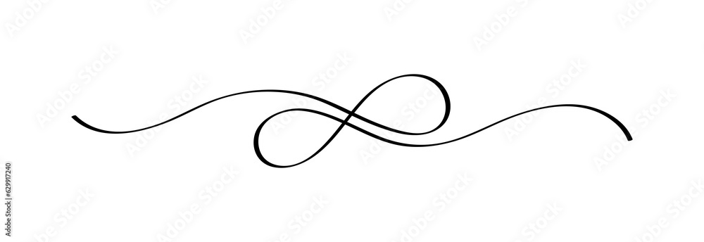 Wall mural infinity sign. continuous line drawing with smooth lines. design concept of infinity love, friendshi