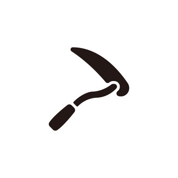 recommend clip art: Sickle icon.Flat silhouette version.