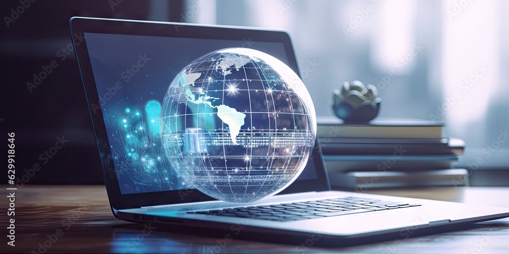 Aufkleber virtual business. online communication and networking concepts. technology in the modern world. expl