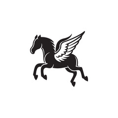 Pegasus icon vector logo design