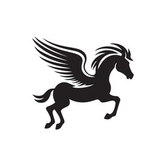 Fototapeta na wymiar Pegasus icon vector logo design