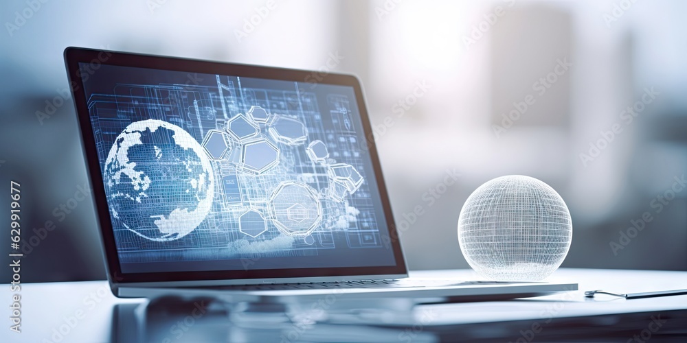 Aufkleber virtual business. online communication and networking concepts. technology in the modern world. expl