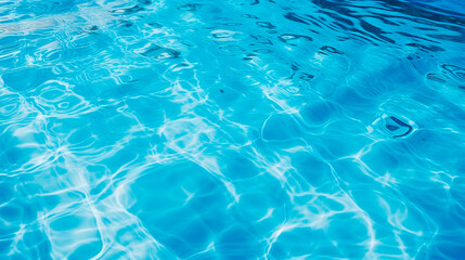 Blue swimming pool rippled water background,Swimming pool background.AI Generated