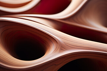 Abstract art of bent wood