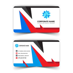 buisness card, red, blue, 