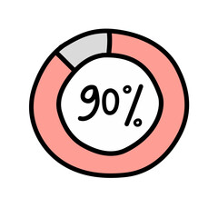 pie percentage chart for infographics