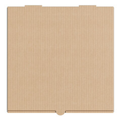 Blank pizza box isolated 3D rendering