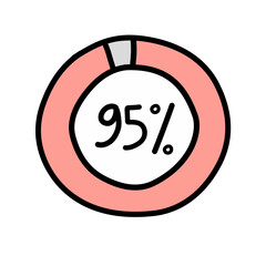 pie percentage chart for infographics