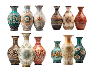 Ai vasi di ceramica finemente lavorati