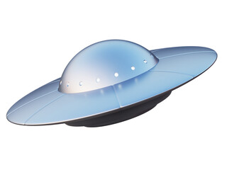 Alien spaceship isolated on background 3d rendering