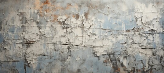 Fototapeta premium Vintage wall with cracked paint texture. Generative AI technology.