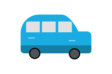 Blue flat car vector design