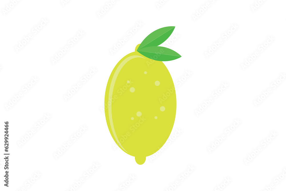 Poster lemon fruit flat vector design